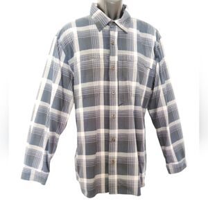 Carhartt‎ Force Long Sleeve Button Down Gray Plaid Shirt Sz XL